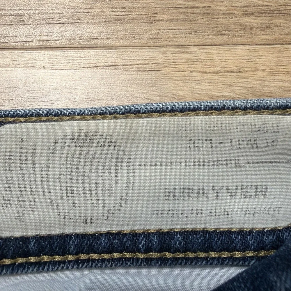 Diesel Krayver Jeans Men 31x30 Blue Slim Carrot Stretch Dark Wash Distress R86L0